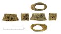 Thumbnail of Catalogue no. 166. Hilt-collar in gold, high form, cloisonné animal ornament 