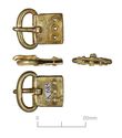 Thumbnail of Catalogue 586. Gold buckle with rectangular back-plate 