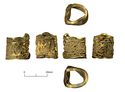 Thumbnail of Catalogue no. 165. Hilt-collar in gold, high form, cloisonné animal ornament 
