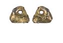 Thumbnail of Working image for catalogue no. 350. End fragment of hilt-plate in gold 