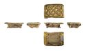 Thumbnail of Working image for catalogue no. 458. Gold mount, rectangular with filigree interlace 