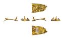 Thumbnail of Working image for catalogue no. 485. Gold mount of tongue-shaped form with incised animal ornament 