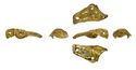 Thumbnail of Working image for catalogue no. 415. Gold mount , sub-triangular, filigree scrollwork 