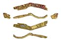 Thumbnail of Working image for catalogue no. 506. Gold mount from tip of hilt-guard, garnet cloisonné 
