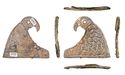 Thumbnail of Working image for catalogue no. 537. Cast silver mount, bird-head and interlace 