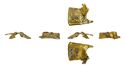 Thumbnail of Working image for catalogue no. 486. Gold mount of tongue-shaped form with incised animal ornament 