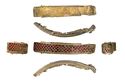 Thumbnail of Working image for catalogue no. 548. Strip-mount in gold and garnet cloisonné 