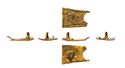 Thumbnail of Working image for catalogue no. 487. Gold mount of tongue-shaped form with incised animal ornament 