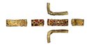 Thumbnail of Working image for catalogue no. 501. Gold mount from tip of hilt-guard, garnet cloisonné 