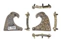 Thumbnail of Working image for catalogue no. 536. Cast silver mount, bird-head and interlace 
