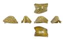 Thumbnail of Working image for catalogue no. 35. Pommel in gold of round-backed form with filigree animal ornament 