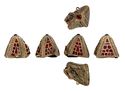 Thumbnail of Working image for catalogue 575: Gold pyramid-fitting with filigree and garnet cloisonné 