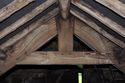 Thumbnail of Detail of collar and king-post in south-east truss, looking south-east
