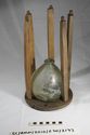 Thumbnail of Hourglass, five spindles and green glass