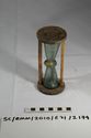 Thumbnail of Hourglass, four spindles (three remain), green glass