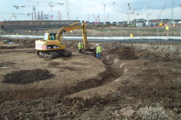 Photograph of excavations at T5