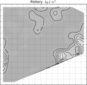 Thumbnail of 4.7.2.15 interpolated contour plot pottery by weight <br  />(<b>Filename:</b> 4_7_2_15_interpolated_contour_plot_pottery_by_weight.jpg)