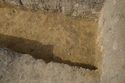 Thumbnail of S10 Ditch 1 sherd in main fill <br  />(<b>Filename:</b> S10_Ditch_1_sherd_in_main_fill.jpg)