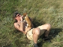 Thumbnail of Vince Cherubini and his dog <br  />(<b>Filename:</b> Vince_Cherubini_and_his_dog.jpg)