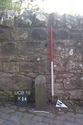 Thumbnail of Tweed Bridges Trust marker stone against W flanking wall. Report plate 135.