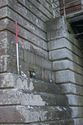 Thumbnail of Scottish pylon feature X3, upstream E side, chamfers and ?added masonry. Report plate 31