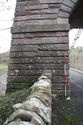 Thumbnail of Scottish pylon, W face downstream side of road arch. Weathered masonry. Report plate 38.