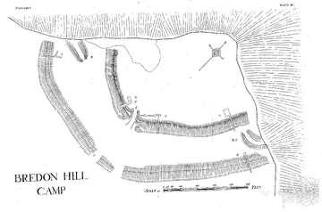 Plan of 1935-7 excavations on Bredon Hill (Hencken 1938)