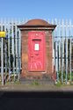 Thumbnail of External. Detail of post box (from the East).