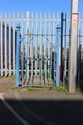 Thumbnail of External. Gate in railing (from the East).