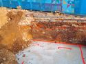 Thumbnail of Test pits filled in, poured concrete
