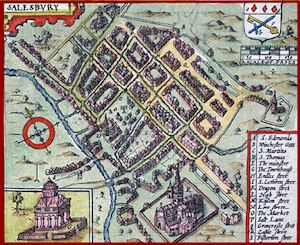 John Speed's map of Salisbury, 1611