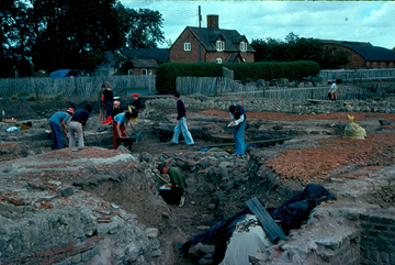 Photograph of excvations at the Macellum at Wroxeter