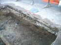 Thumbnail of Section view of trenching in the south-west corner of Soho Square, looking south-west