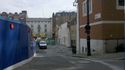 Thumbnail of View of Gilbert Street looking west along St Anselm's Place. The topograpic slope down towards the infilled channel revealed in trench E1 is clearly apparent