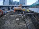 Thumbnail of Lenghts of ex-situ bridge rails within body of ramp