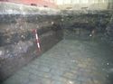 Thumbnail of Section showing the sequence of deposits beneath concrete slab on to cobbled surface 2065