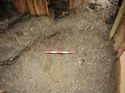 Thumbnail of Utilities Trench, Showing Post-Medieval Dump Layer [66] at Base, Prior to Exacation. After Insertion of Improved Shoring