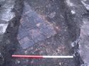 Thumbnail of Trench 5. Brick foundations of SE corner of 1906 engine shed [503] form east