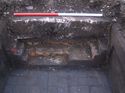 Thumbnail of Trench 10. SE end of inspection pit [1001] with brick step