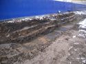 Thumbnail of Trench 11. View of excavated trench looking south. Showing recent madeground deposit (1101) over natural clay (1102)