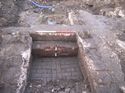 Thumbnail of Trench 12. Roadway (1202) beneath concrete slab (1200)