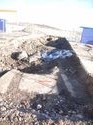 Thumbnail of Trench 12. Concrete cap (1233) with radiating cuts [1232]