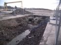 Thumbnail of Trench 12. Floor (1223) and east wall of turntable pit.