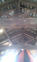 Thumbnail of Top floor of Micklegate Bar, looking north east, showing tie beams, king posts, struts, rafters, purlins, common rafters, battens and underside of slates.