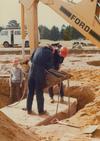  Burial 27, packed with polystyrene, being lifted en bloc, 1985