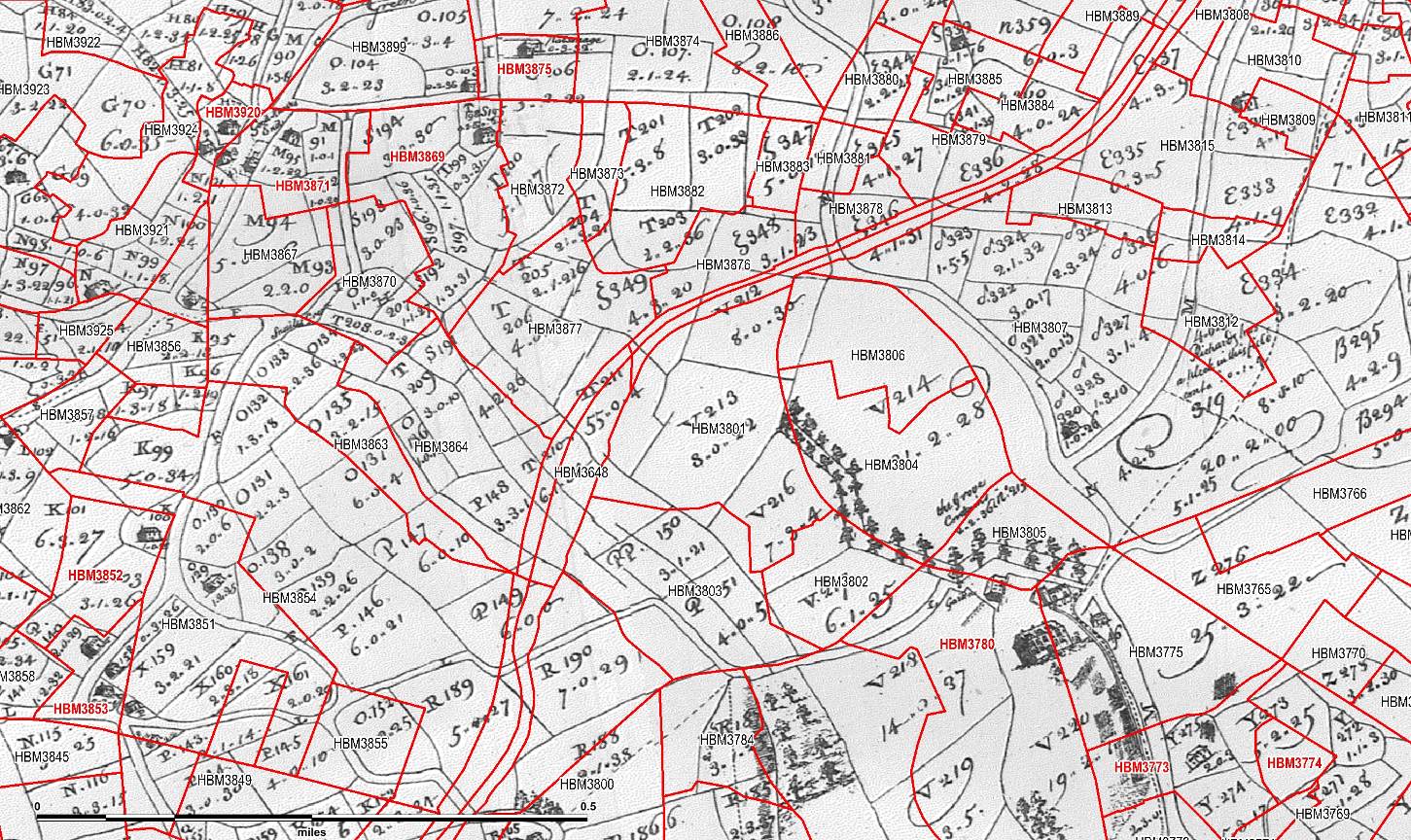 1718 map of Edgbaston and Birmingham HLC