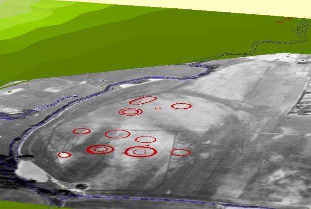 Figure 39: Using three dimensional modelling in GIS to examine sites in their landscape setting.
