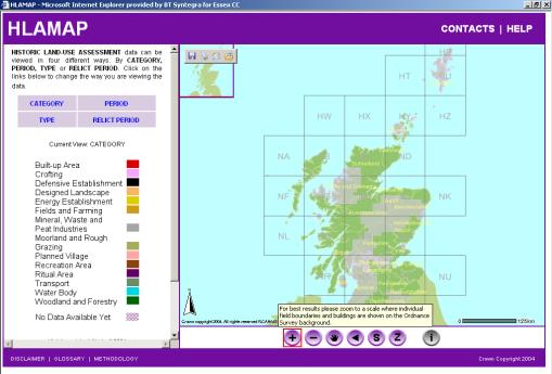 Figure 50: HLAMAP – HLA as applied in Scotland, (from the RCAHMS website).
